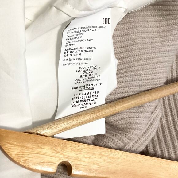 Maison Margiela Day Dress Sweater Layer Cotton Shirt Dress M NWT $1150 - Picture 11 of 11